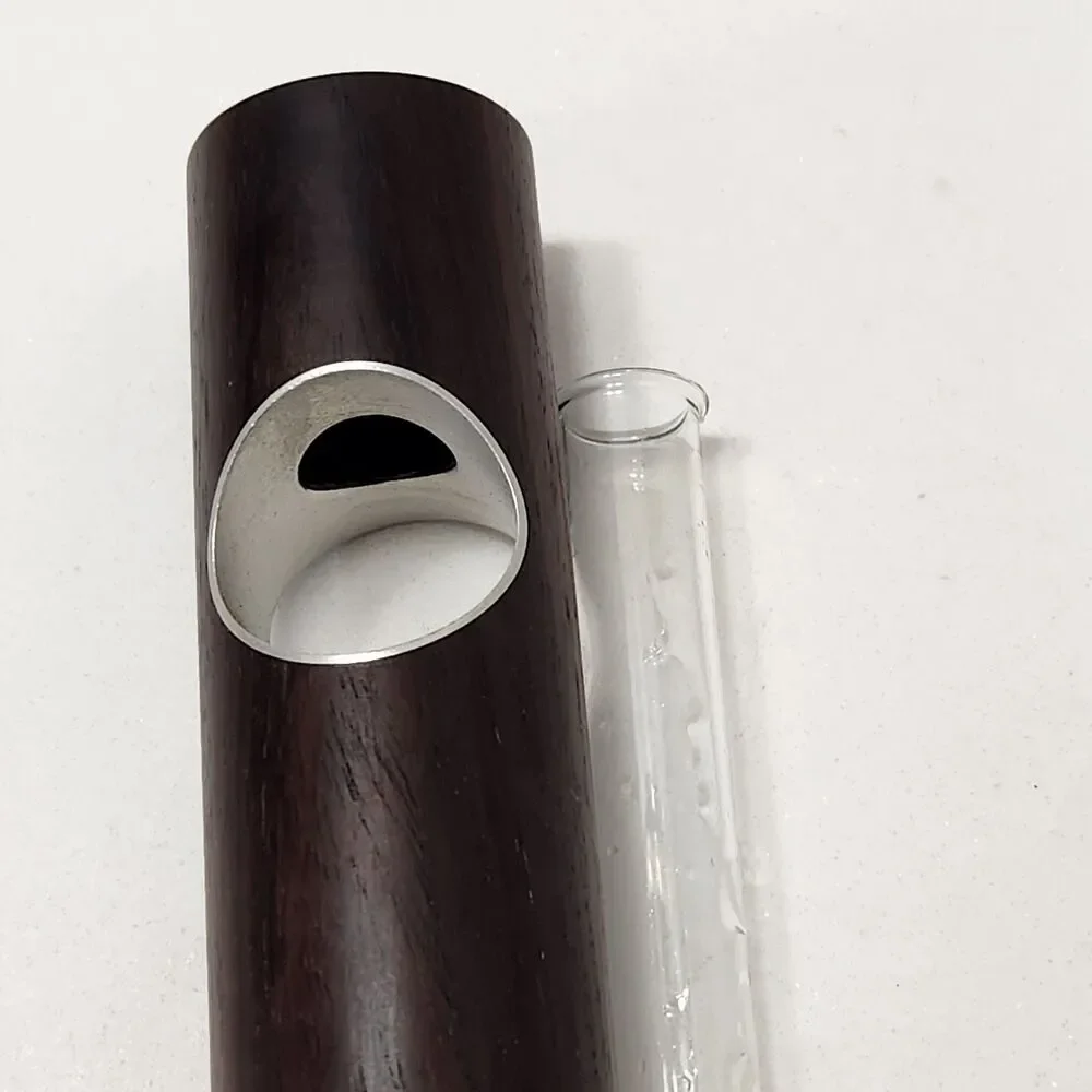 Minimalist Dark Wood Plant Propagation Station Cylinder Bud Vase Test Tube